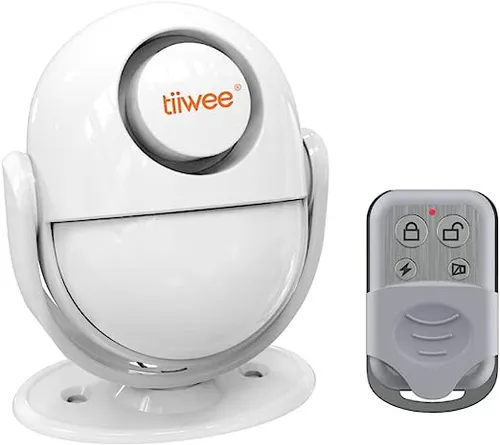 TIIWEE A2 Bewegungsmelder mit Alarm-Sirene und Fernbedienung - Sensoren & Bewegungsmelder mit PIR-Technologie, bietet Sicherheit für Innen- und Außenbereiche, inklusive praktischer Fernbedienung für einfache Bedienung.