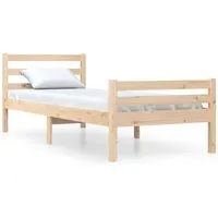 vidaXL Massivholzbett 90x200 cm