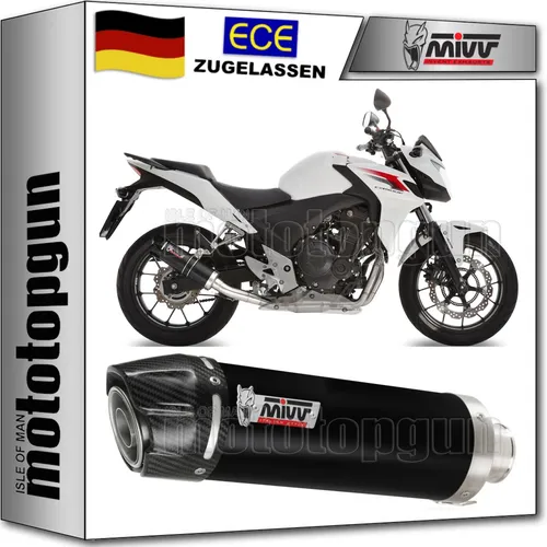 exhaust zugelassen gp stahl schwarz mivv fur honda cb 500 f / x 2015 15