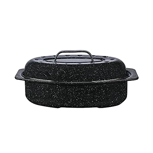GRANITE WARE Roaster Cocotte im Kleinformat - 2,2L - Töpfe - Ultraleichter Bräter aus emailliertem Stahl für goldbraunes und saftiges Garen, einfach zu reinigen und ideal für vielseitige Kochbedürfnisse.