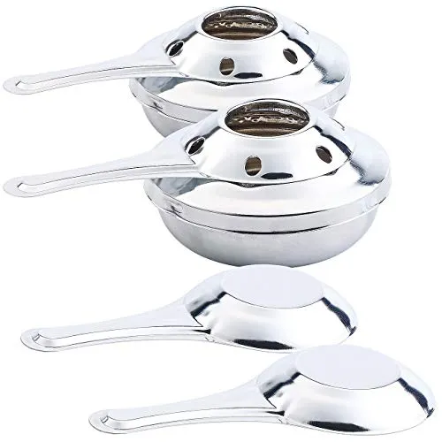 Rosenstein & Söhne Zubehör zu Käsefondueset: 4er-Set Pastenbrenner (Fondue-Set Käse, Fleischfondue, Rechaud)
