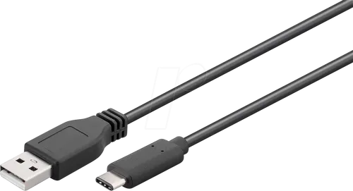 GOOBAY 55467 - Sync- & Ladekabel, USB-A -> USB-C, 0,5 m, schwarz