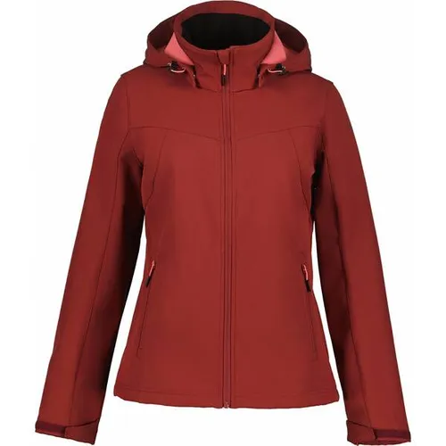 ICEPEAK BRENHAM Softshell Jacket - Damen, Weinrot (42) - Funktionsjacke für Damen, wind- und wasserabweisend, ideal für Outdoor-Aktivitäten und wechselhaftes Wetter.