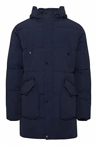 Indicode Parka IDZeppal 15710MM blau XXL (58) - Funktionsjacke mit hochschließendem Kragen und Kapuze, bietet optimalen Schutz bei Wind und Wetter, ideal für den Alltag und Outdoor-Aktivitäten.