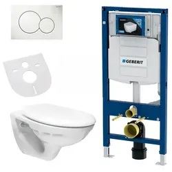 Belvit Hänge WC Set Weiß spülrandlos mit Softclose Sitz