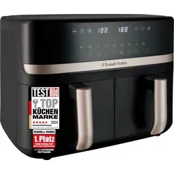 RUSSELL HOBBS Heißluftfritteuse 2 Kammern 9 L - Fritteusen: Ideal für große Familien mit 9 Litern, zwei separaten Garkörben und digitalen Funktionen für perfekte, knusprige Ergebnisse!