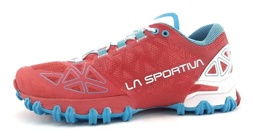 LA SPORTIVA Bushido II Woman Hibiscus/Malibu Blue - Hochleistungs-Laufschuhe - Laufschuhe für Damen in Hibiscus/Malibu Blue, bieten hervorragenden Grip und Stabilität für Trailrunning und anspruchsvolle Gelände.
