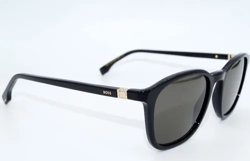 Hugo Boss BOSS 1433/S 807 BLACK Herren Sonnenbrille - Sportbrille von Hugo Boss, Modell 1433/S in elegantem Schwarz, mit 100% UV-Schutz und schützendem Etui für stilvolle Outdoor-Aktivitäten.