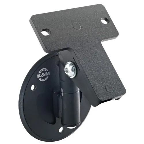 K&M 24161 Lautsprecher Wandhalterung - Licht & Bühne: Flexible Wandhalterung mit 110° Schwenkbereich und stufenloser Verstellung, ideal für präzise Lautsprecherplatzierung.