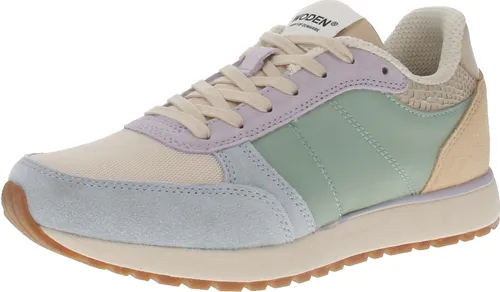 Woden WL740 Ronja Damen Sneaker - 318-Beige-Multi, Größe:42 EU - Stylische Damen Sneaker aus Leder und Textil mit atmungsaktiver Kork-Einlegesohle für optimalen Komfort und ein angenehmes Fußklima. Ideal für modebewusste Frauen, die Nachhaltigkeit schätzen.