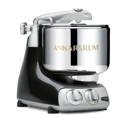 Ankarsrum AKR 6230 BD Küchenmaschine - Assistent Original Black Diamond - Küchenmaschine mit 1500 W Leistung und 7 Litern Kapazität, ideal für vielseitige Anwendungen wie Backen und Teigzubereitung. 7 Jahre Garantie und Sicherheitsmerkmale für sorgenfreies Kochen.