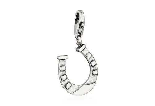 NKlaus Kettenanhänger Charm-Anhänger Hufeisen 925 Silber antik 17x13mm Silberanhänger Amulet