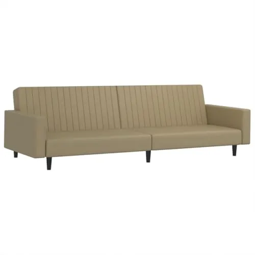 vidaXL Schlafsofa 2-Sitzer Cappuccino-Braun Kunstleder von vidaXL