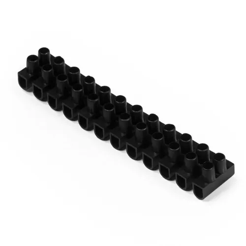Lüsterklemme, 12 Klemmen, 2,5mm², 3A, schwarz