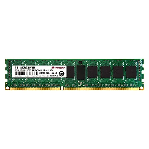 TRANSCEND 8GB DDR3L 1600MHz REG-DIMM CL11 2Rx8 von Transcend