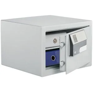 BURG WÄCHTER Möbeltresor CityLine C 310 E - Sicherheitsstufe B nach VDMA 24992, lichtgrau, doppelwandig und bohrgeschütztes Elektronikschloss für optimalen Schutz