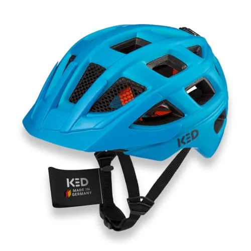 KED Kids Youth Kailu Fahrradhelm, Blau Matt, M (53-59 cm) - Fahrradhelm mit 23 Ventilationsöffnungen und K-FIT Anpassungssystem für optimalen Tragekomfort und Sicherheit beim Radfahren.