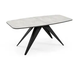 Feldmann-Wohnen Esstisch Grau, Rechteckig, 90x76x180 cm - Moderner Esstisch mit elegantem Design und pflegeleichter Oberfläche. Ideal für jedes Esszimmer und kombinierbar mit verschiedenen Tischplattenfarben. Ausziehbar für mehr Platz.
