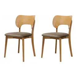 KONSIMO Holzstuhl 2er-Set   , beige , Maße (cm): B: 47 H: 80,5