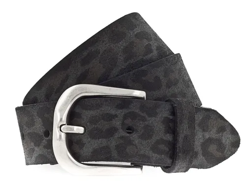 Vanzetti Ledergürtel Animal Scouting W75 - Modischer Gürtel aus 100% Leder mit stylischem Leo Gray Design, ideal für schicke Outfits und bietet zuverlässigen Halt.