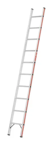 Hymer Sprossen-Anlegeleiter 10 Sprossen - 3000 mm - Aluminium-Anlegeleiter mit 10 Sprossen, tragbar und leicht (5,2 kg), ideal für sichere Arbeiten in Höhen bis 3,9 m. Perfekt für Heimwerker und Profis!