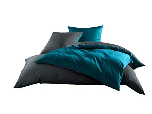 BETTWAESCHE-MIT-STIL Mako Satin Wendebettwäsche - Bettwäsche-Sets aus 100% Baumwolle, edel und zeitlos mit hochwertigen YKK-Reißverschlüssen für zusätzliche Langlebigkeit. Erhältlich in 5 modernen Farbkombinationen, ideal für jedes Schlafzimmer.