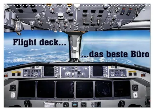 Flight deck - das beste Büro (Wandkalender 2026) - Kalender mit 12 einzigartigen Bildern von klassischen und modernen Flugzeugen und Helikoptern. Ideal für Technikliebhaber und als Geschenk.