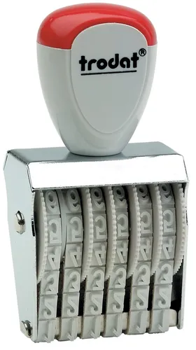 trodat Ziffernstempel 6-stellig Abdruckmaße: 4 x 26 mm