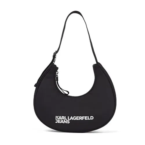 Produktbild Karl Lagerfeld Damen Jeans, Essential Nylon Moon Bag, Schwarz, One Size