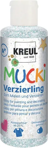 KREUL 24351 - Mucki Verzierling, Glitzerstaub, 80 ml Flasche, glitzernde Kindere