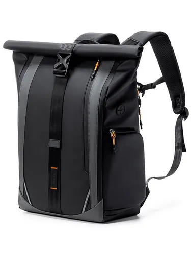 Inateck RollTop Laptop Rucksack 22L-26.8L - Vielseitiger Tagesrucksack mit 180°-Öffnung, wasserdichten Reißverschlüssen und ergonomischem Design für optimalen Tragekomfort bei Arbeit und Freizeit.