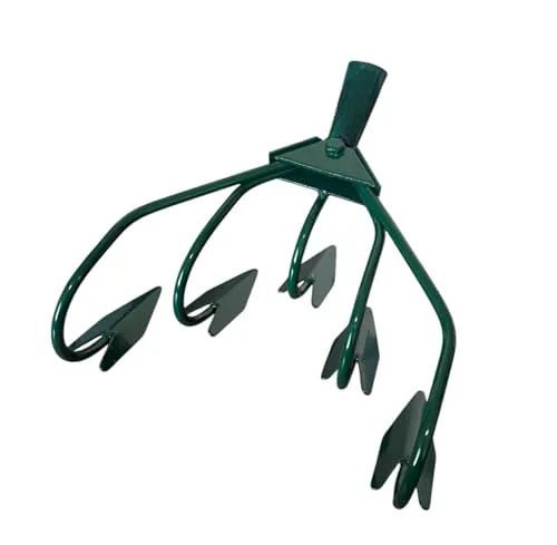 AGROHIT Gartenhacke mit 5 Zinken - Gartenhacken für effektive Bodenlockerung und Unkrautentfernung, aus hochwertigem Stahl für Langlebigkeit und einfache Handhabung.