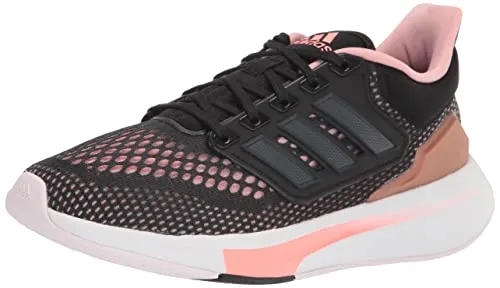 adidas Damen Eq21 Run Laufschuhe – Core Black Grey Six Wonder Mauve, 39 1/3 EU - Laufschuhe für Damen mit optimaler Dämpfung und bequemem Gummiverschluss, ideal für sportliche Aktivitäten und den Herbst-Winter 22.