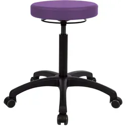 Drehhocker Standard mit Komfort-Polster und Rollen in Violett