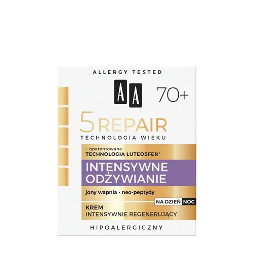 Nährende regenerierende Creme für reife Haut AA 5Repair 70+ 50ml