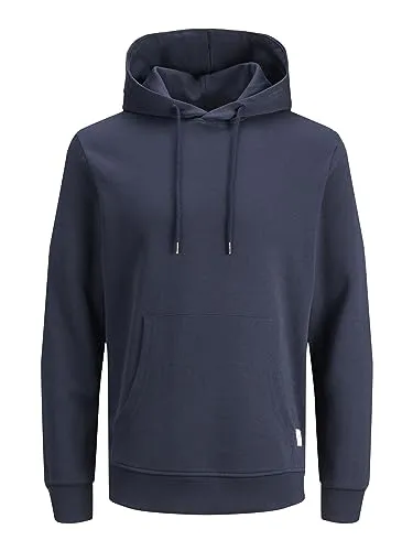 JACK & JONES Herren Jjebasic Noos Hooded Sweatshirt, Navy Blazer, M EU - Kapuzenpullover für Herren mit Känguru-Tasche und doppellagiger Kapuze, ideal für lässige Outfits und gemütliche Tage.