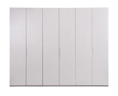 Kleiderschrank Weiß 6-türig für Schlafzimmer - Moderner Garderobenschrank mit 6 Türen und 3 Schubladen. Bietet viel Stauraum und passt perfekt in jedes Schlafzimmer. Pflegeleicht und mit 2 Jahren Herstellergarantie.