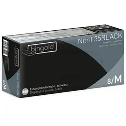 BINGOLD Nitril 35BLACK Einweghandschuhe Schwarz puderfrei 100 Stück