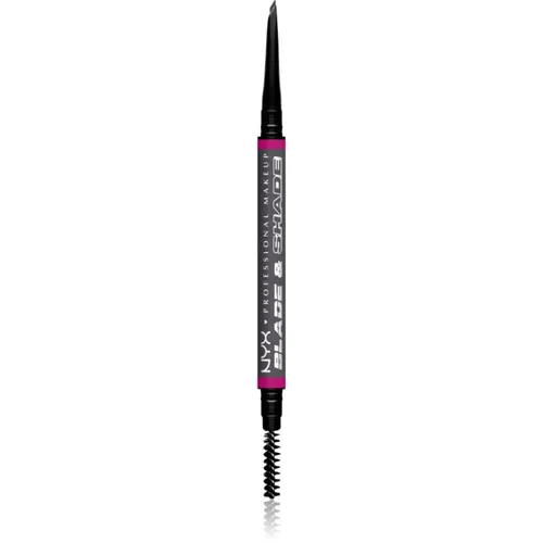 NYX Professional Makeup Blade & Shade Augenbrauenstift mit Bürste Farbton 11 Grey g