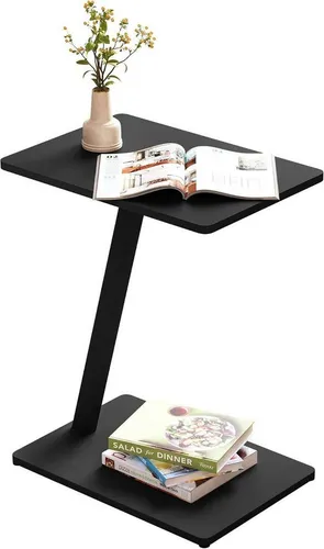 EUGAD Beistelltisch (1-St), C Form, Couchtisch mit Metallgestell, für Couch