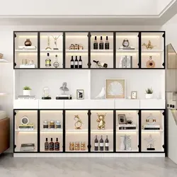 Merax Standvitrine mit LED-Beleuchtung