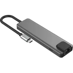 Hyrican ST-T605 Dockingstation Type-C - Weiteres Notebook-Zubehör mit 1x RJ-45, 3x USB 3.0 und 1x HDMI für flexible Anschlussmöglichkeiten und 4K Videoerweiterung, ideal für unterwegs.