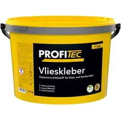 ProfiTec Vlieskleber 16 Kg - Kleber für Vliesstoffe, lösemittelfrei und geruchsarm. Ideal für Gewebe bis 140 g/m², bietet lange Offenzeit und gute Haftung. Perfekt für Fußböden und einfache Verarbeitung.