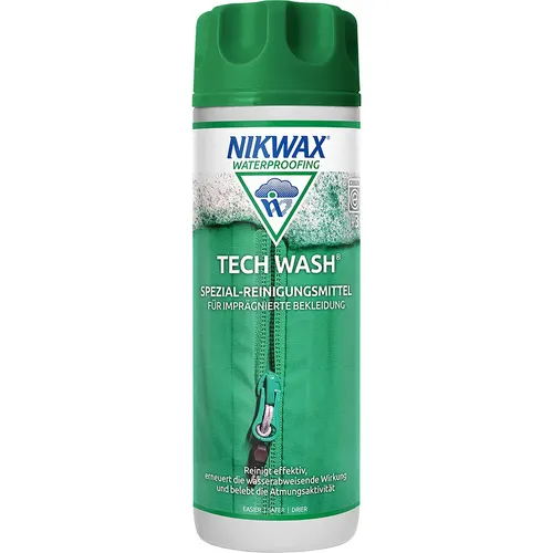 Nikwax Tech Wash Pflegemittel 1000ml - Funktionswaschmittel zur gründlichen Reinigung von Funktionsbekleidung, erhält die Atmungsaktivität und verlängert die Lebensdauer.
