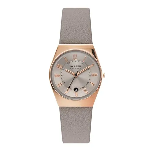 Skagen Herrenuhr Grenen Ultra Slim - Elegante Armbanduhr mit 37mm Gehäuse aus 50% recyceltem Edelstahl und stilvollem Milanaiseband, ideal für umweltbewusste Modebewusste.