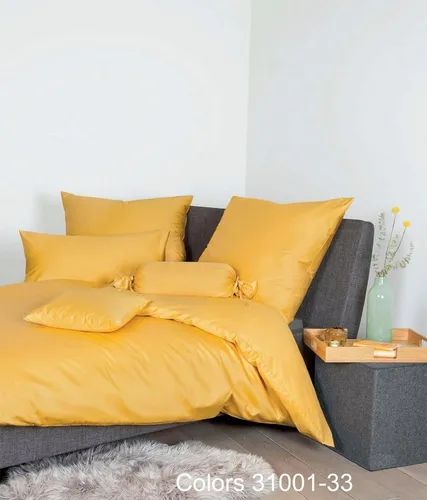 Janine Bettwäsche Colors 31001, Mako-Satin - 3-teilige Bettwäsche aus feinfädigem Mako-Satin, ideal für alle Jahreszeiten, mit hochwertigem Markenreißverschluss und pflegeleicht bei 60°C.