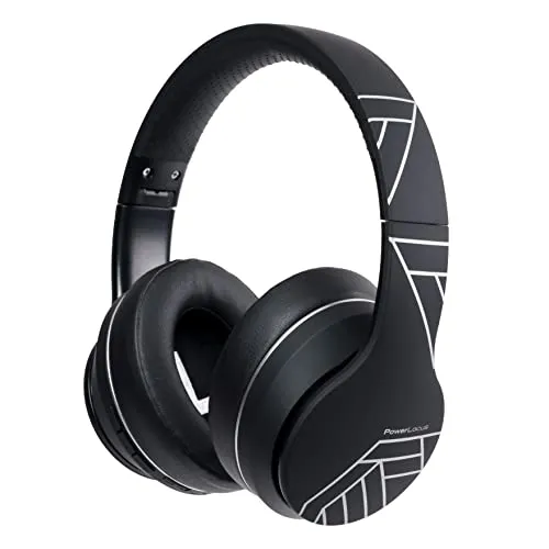 PowerLocus P6 Bluetooth Kopfhörer Over Ear, Over Ear Kopfhörer Kabellos mit Super Bass, 40Std. Spielzeit,Mikrofon,Voice Assistant, Passiv Noise Cancelling für iPhone,Samsung,iPad,PC,Laptop,TV