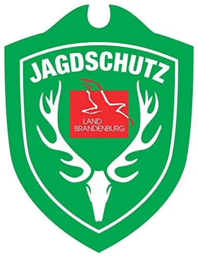 Waidmannsbruecke Erwachsene Jagdschutz Brandenburg Autoschild, Grün, One Size