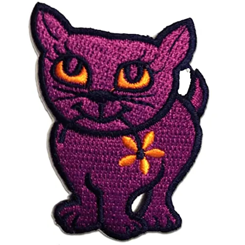 Catch the Patch Katze Tier - (Größe: 5,3 x 7,0 cm) – Aufbügler & Applikationen in verschiedenen Größen – Ideal für Kleidung, Schulranzen, Jeans & Rucksäcke