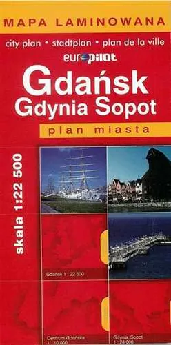 Plan Miasta EuroPilot Gdańsk Gdynia Sopot laminat {Gdansk}